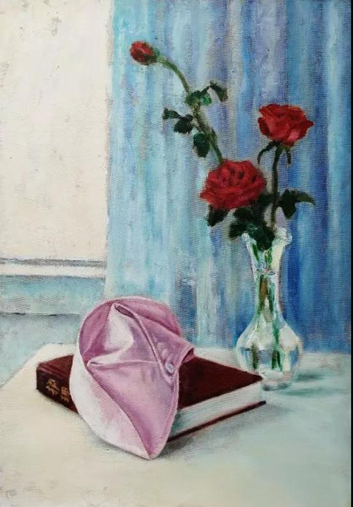 油畫《愛的守望》 作者:束勇.jpg